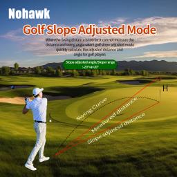 Nohawk golf laser rangefinder 600m 1000m telescópio multifuncional com bandeira-bloqueio inclinação medidor de distância para caça monocular - Image 6