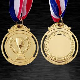 Medalhas Metal Award com Fita no Pescoço, Ouro, Prata, Estilo Bronze, Troféu para Qualquer Esporte, Competição Acadêmica Infantil, 1 Peça - Image 3