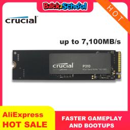 Crucial P310 1 TB 2 TB 2280 PCIe Gen4 3D NAND NVMe M.2 SSD – até 7,100 MB/s, unidade de estado sólido interna (PC) (PACOTE OEM) - Image 1