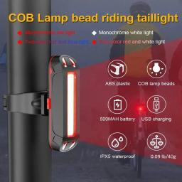Super brilhante led luz traseira da bicicleta 5 modos de iluminação usb recarregável selim garfo luz aviso segurança lanterna traseira da bicicleta - Image 2