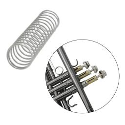 Spring Piston Valve Spring Acessórios, Trompete Key, Compressão Longa, Substituição Brass Part, Reparação de Instrumentos Musicais, 3pcs por conjunto - Image 3