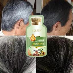 Shampoo de tintura natural de ervas naturais, 5 minutos, muda a cor do cabelo, reparo não irritante, cinza e branco, cuidados com os cabelos para homens e mulheres - Image 2