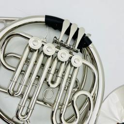 Single Row French Horn com bocal, 4-chave B/F niquelado instrumento musical, profissional, frete grátis - Image 4