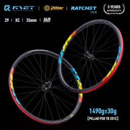 RYET Mountain Bicycle Carbon Wheelset, Straight Pull Hub Pillar, 29er MTB Wheels, 35mm, 36T, 1423, 2015 Raio, 2024 - Image 6