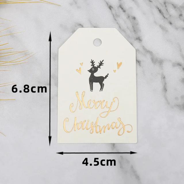 Etiquetas de Natal: 50 Cartões de Papel com Flocos de Neve e Árvores para Presentes e Decoração Festiva