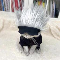 Jujutsu Kaisen Gojo Satoru Pet Eye Mask Suprimentos, Cat Cosplay Chapelaria, Decoração Do Chapéu, Headdress Foto, Peruca Do Cão - Image 6