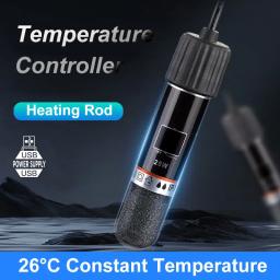 USB Aquecedor Aquecedor De Aquário Rod, Controlador De Temperatura Submersível, Pequeno Aquário, 26 ° C Temperatura Constante, 10W - Image 1