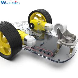 Diymore 2wd robô kits de chassi de carro inteligente kit diy com codificador de velocidade para arduino 51 m26 diy educação robô kit de carro inteligente - Image 3