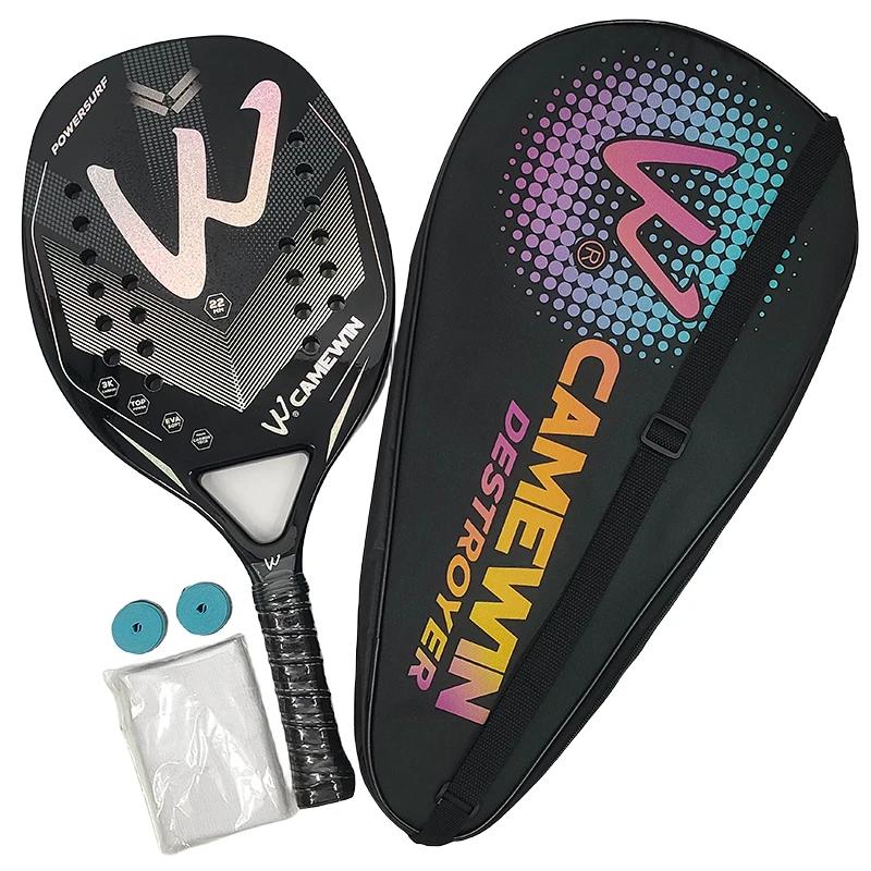 Camewin-raquete de tênis de praia para homens e mulheres, fibra de carbono completa 3K, superfície áspera, esportes ao ar livre, adulto, novo - Image 1