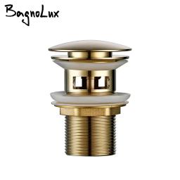 Rolha de resíduos de sifão para pia do banheiro, Botão Pop Up Drain, Plug Drainer, Lavatório, Acessório Faucet, Tubo de lavatório, Black Gold Rose - Image 1