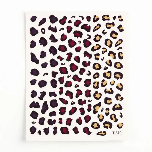 Adesivos 3D para Nail Art: Acessórios em Design de Rede, Vermelho, Leite, Leopardo, Zebra e Serpente