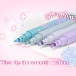 Glitter Color Shiny Canetas Set, Highlighters, pincel marcador, escola de arte, caneta Glitter metálica para desenho, pintura suprimentos, 4pcs - Image 4