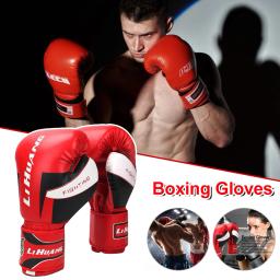 Luvas de Boxe de Couro PU para Homens e Mulheres, Artes Marciais, Equipamento de Treinamento, MMA, Kickboxing, Karatê, Muay Thai - Image 2