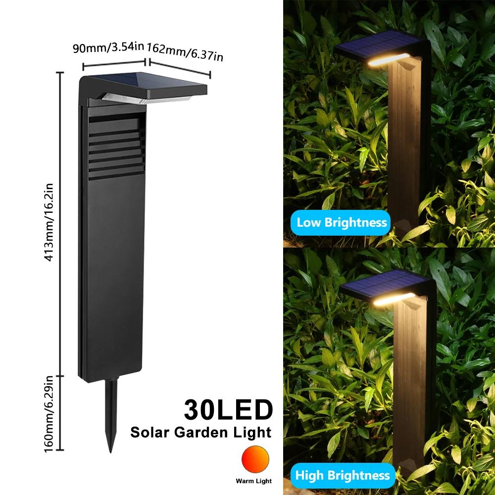 Super brilhante movido a energia solar luzes de caminho ao ar livre à prova dwaterproof água iluminação paisagem 2 modos entrada calçada passarela decoração do jardim - Image 1