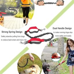 Trela retrátil do cão com corda da cintura ajustável mão livre correndo correndo ciclismo grandes cães pet elasticidade chumbo suprimentos para animais de estimação - Image 2