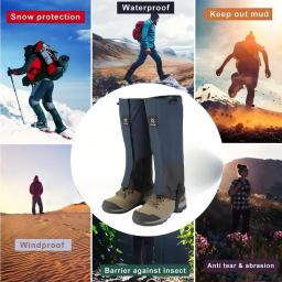 1 par de polainas impermeáveis para caminhadas, respiráveis, deserto, escalada de montanha, caminhadas, caça, caminhada, esqui para homens e mulheres - Image 6