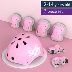 Equipamento de Proteção Infantil, Capacete, Joelho, Cotovelo e Protetores de Mão, Meninos e Meninas, 2, 3, 4, 5, 6, 7, 8, 9, 10, 11, 12, 13, 14 Anos Velho - Image 1