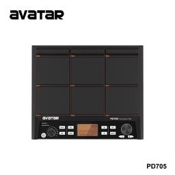 Avatar percussão amostra Pad, bateria elétrica Pad, 9 gatilho, Built-in 592 sons, Metronome efeito Looper, PD705 - Image 1