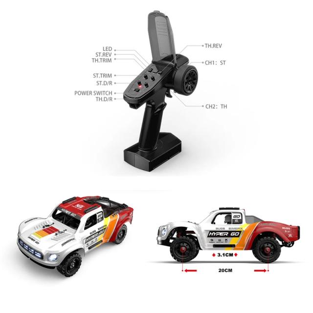 MJX Hyper Go 16208 Carro RC Brushless 1/16 45km/h Off-Road