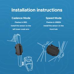 GEOIF CS600 Sensor inteligente de velocidade e cadência de ciclismo Bluetooth 5.0/ANT + Transmissão de modo duplo Sensor de velocidade de bicicleta à prova d'água - Image 5