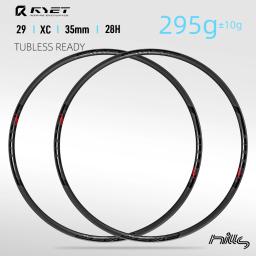 RYET Carbon MTB Rim, XC Mountain Bike Rodas, Jantes de ciclismo de bicicleta, Jantes Superlight, T1000, Largura 35mm, 28H, 29er, 24, 2024 - Image 6