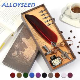 Retro Vintage Caligrafia Pena Dip Pen, Canetas, Conjunto De Tinta De Escrita, Papelaria, Quill Criativo, Tinta Não Incluída - Image 1