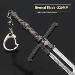 Permanente queima lâmina liga arma, todo o metal brinquedo, handwork adereços, adereços, modelo, 8,67" - Image 2
