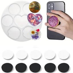 Resina Epóxi Fundição Kit para Aperto Do Telefone, Mix Formas, Moldes de Silicone, 10 Stand Bases, DIY Titular Soquete, Artesanato de Arte, Chaveiro Jóias, PE - Image 1