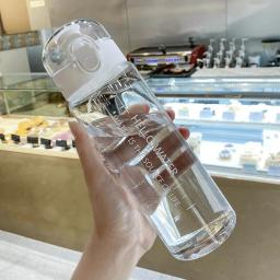 780ml garrafa de água com tampa de salto à prova de vazamento esportes drinkware cinta reutilizável portátil garrafa de água para crianças presente de fitness - Image 1