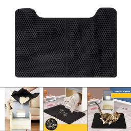 Tapete de gato de camada não dupla, almofada dobrável para limpeza de pata, preto trapper, favo de mel, tapete para cães - Image 4