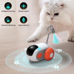 Automático Movendo Controle Remoto Carro de Brinquedo para Cães e Gatos, Jogo Interativo, Formação Gatinho, Pet Shop, Brinquedo Gato Inteligente, 2 Modos - Image 2