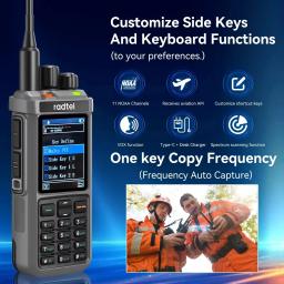 Radtel RT-880G 10w APRS + GPS Ham Radio com repetidor de banda cruzada onda curta HF SSB CB Walkie Talkie AM USB LSB CW 1024 canais - Image 4