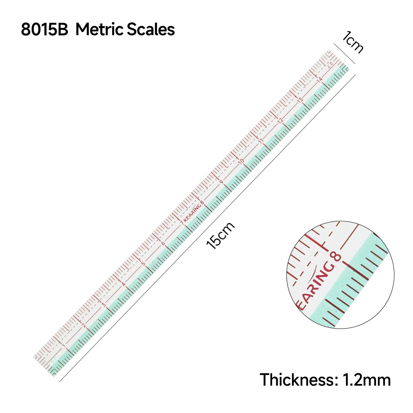 Régua reta transparente com linha dupla, Kearing Pattern Making Ruler, Réguas de corte gráficas, Ferramentas de costura, 20-60cm - Image 1
