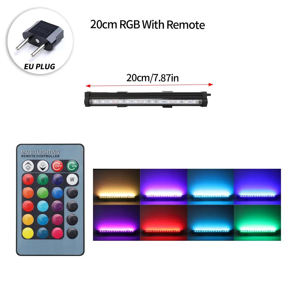 LED Aquarium Light para Fish Tank, luz submersível, bolha de ar aquático, lâmpada de oxigênio, frete grátis, 12-46cm, 5050 RGB, EU, EU Plug - Image 1