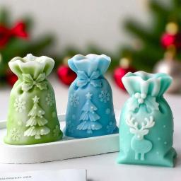 Saco de presente de natal vela molde de silicone diy alívio elk árvore enfeites de natal artesanal aroma cera artesanato resina molde férias casa deco - Image 6