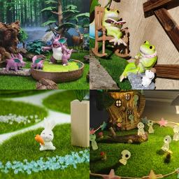Tapete de grama artificial, simulação gramado, paisagem em miniatura, cena, DIY decoração de casa, jardim verde, plantas falsas - Image 5