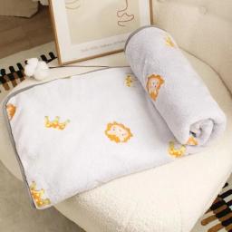Cobertor de cama quente e macio, Cobertor confortável, Cobertor de cama respirável para gato, Padrão bonito, Veludo, Esteira do sono do filhote, Inverno - Image 4
