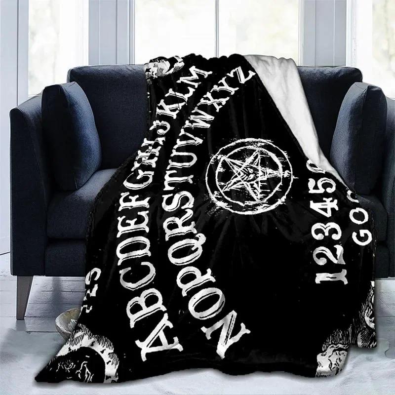 Premium Cat Skulls Board Throw Blanket, Decoração Home Gótica, Decoração Halloween, Cobertor De Bruxaria - Image 1