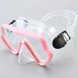 Máscara de mergulho óculos de natação snorkel saia de silicone vidro temperado panorâmico hd para adultos jovens anti-nevoeiro com capa de nariz - Image 5