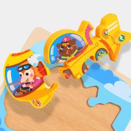 3d bebê quebra-cabeça de madeira montessori brinquedos crianças aprendendo educacional tangram forma tráfego animal dos desenhos animados quebra-cabeça jogos cognitivos - Image 6