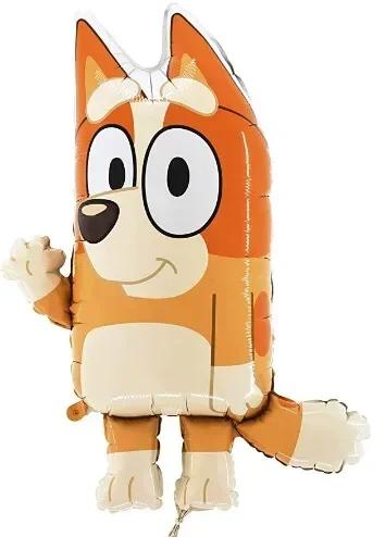 Balão de Alumínio Grande do Bluey e Bingo para Decoração de Aniversário - Fundo Temático para Festas de Crianças