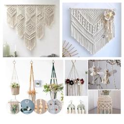 Algodão Twine Cord Corda, Monocromático, Fio Artesanal, Tecido caseiro, Embalagem de presente, Natal, Decoração do casamento, 100m/rolo - Image 5