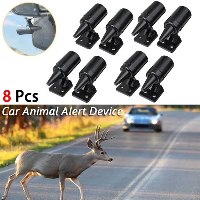 Dispositivo Universal de Alerta para Animais com Apitos Ultrassônicos - Conjunto com 8 Peças de Segurança para Carros