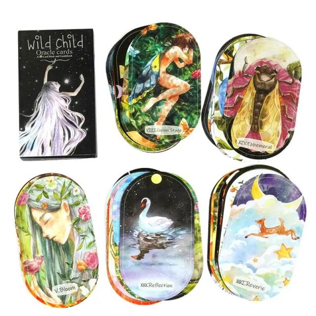 Baralho de Tarô Infantil Selva com 40 Cartas Ilustradas para Adivinhação e Previsão