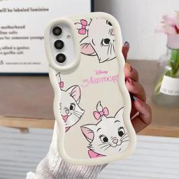 Disney engraçado marie gato caso de telefone para samsung galaxy a11 a12 a13 14 a22 a24 a25 a32 a33 a34 a35 a52 a53 a54 a73 tpu caso - Image 4