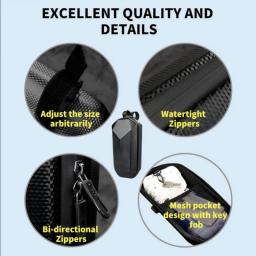 Bolsa de armazenamento para scooter elétrica, bolsa para guidão de bicicleta elétrica, bolsa de armazenamento com grande capacidade, à prova d'água, bolsa para guidão frontal - Image 5