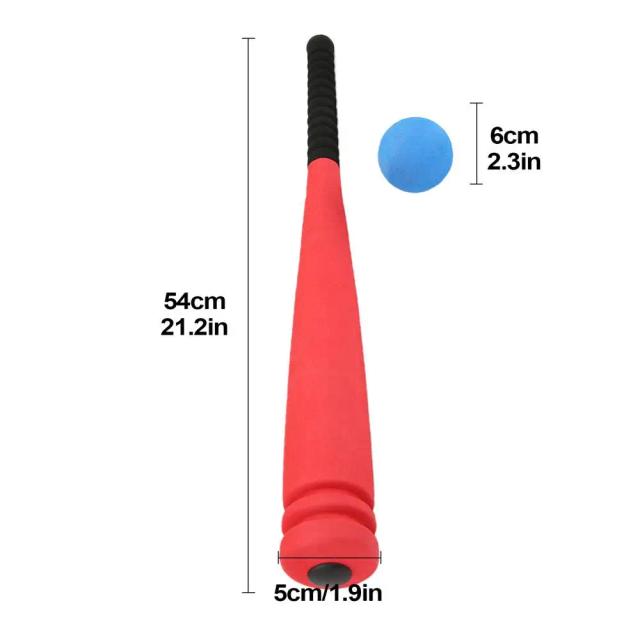 Bastão de Beisebol Infantil de Espuma 54cm Leve e Seguro