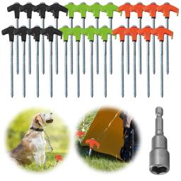 Heavy Duty Parafuso Espiral com Estacas Hex Soquete, Âncora de Chão, Camping Tent Prego, Pegs, 8pcs - Image 3