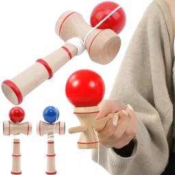 2 cores disponíveis de madeira kendama japonês tradicional jogos de bola clássico mão flexibilidade treinamento bola esportes jogo de bola interior - Image 1