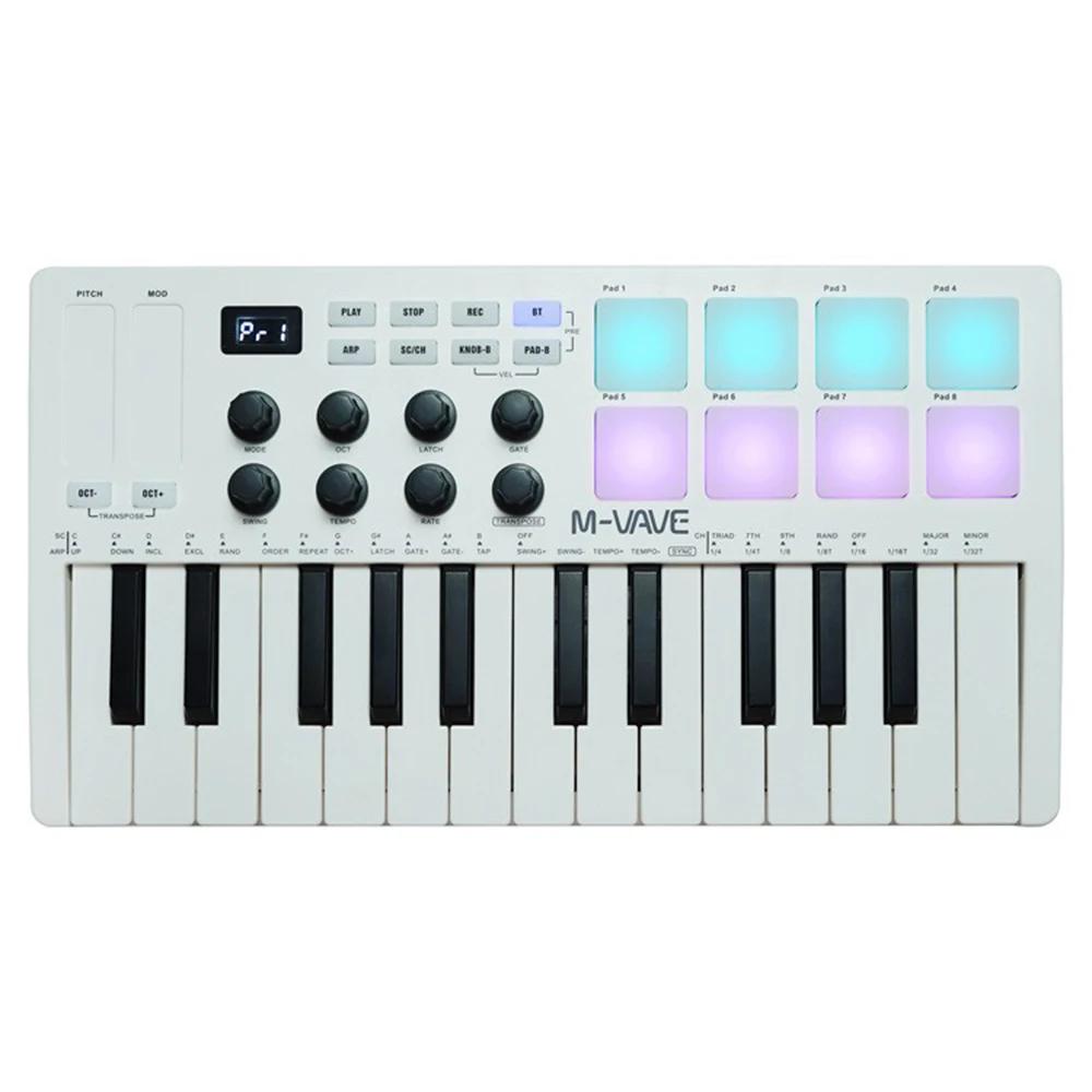 MIDI teclado controlador Pad com 8 RGB Drum Pads, Control Console, software incluído, desempenho de acordes, SMK 25 - Image 1